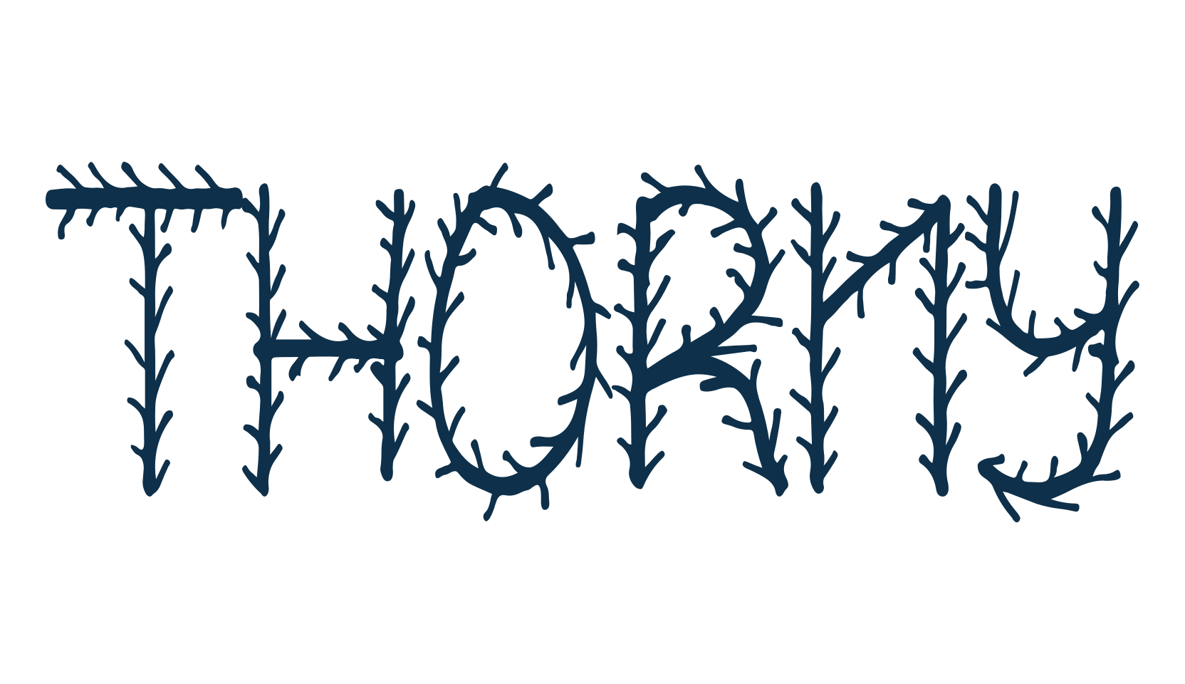 Thorny, decorative font preview