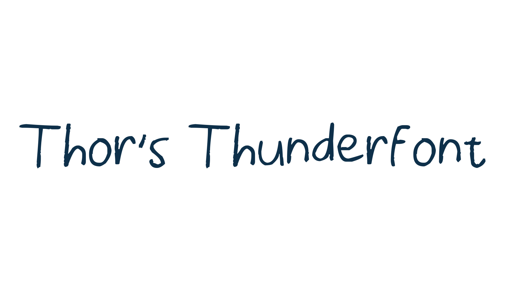 Thor's Thunderfont, script handwritten fancy decorative calligraphy font preview