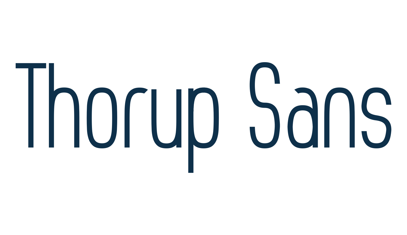 Thorup Sans, basic sans serif font preview