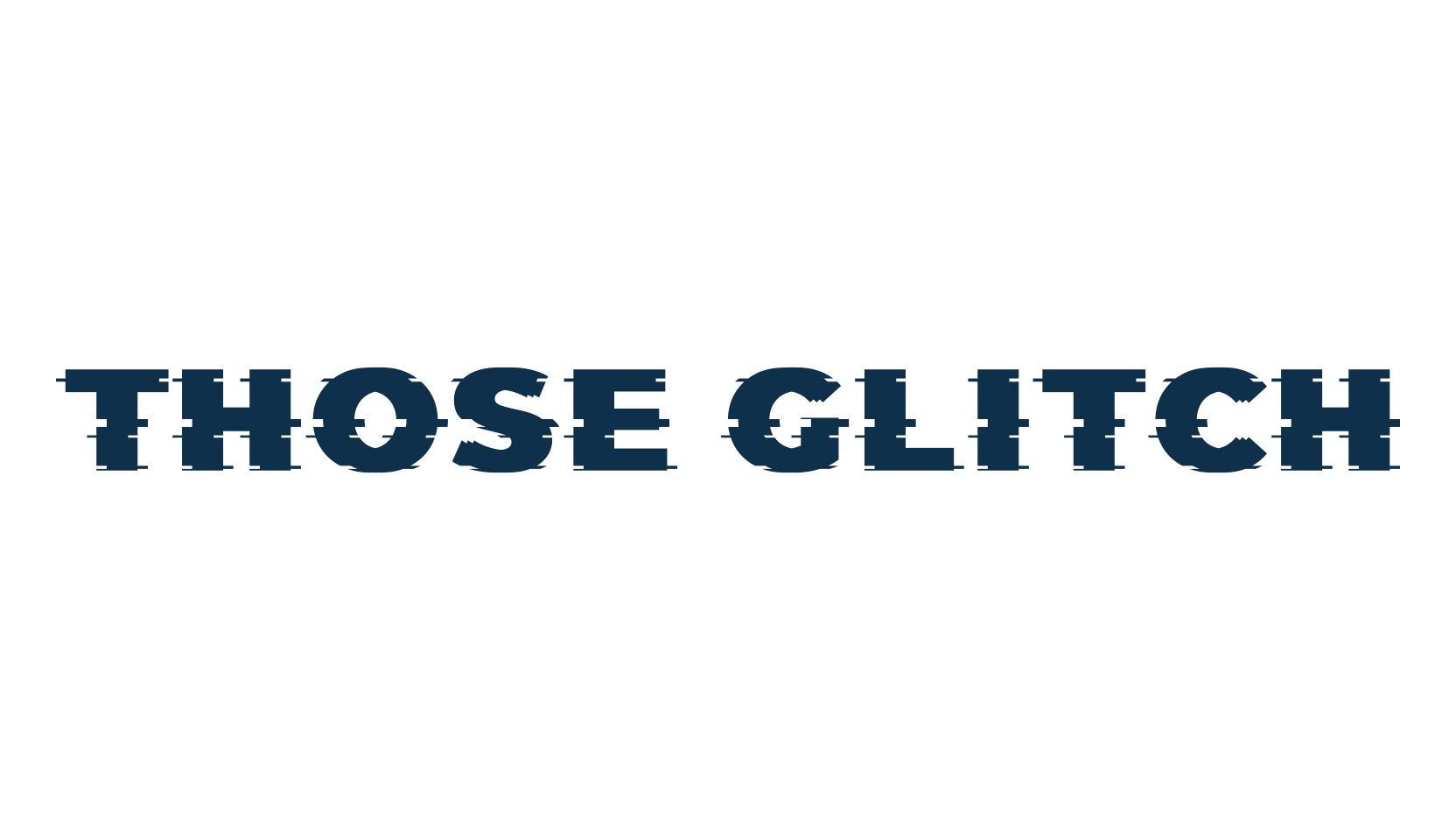Those Glitch, distorted font preview