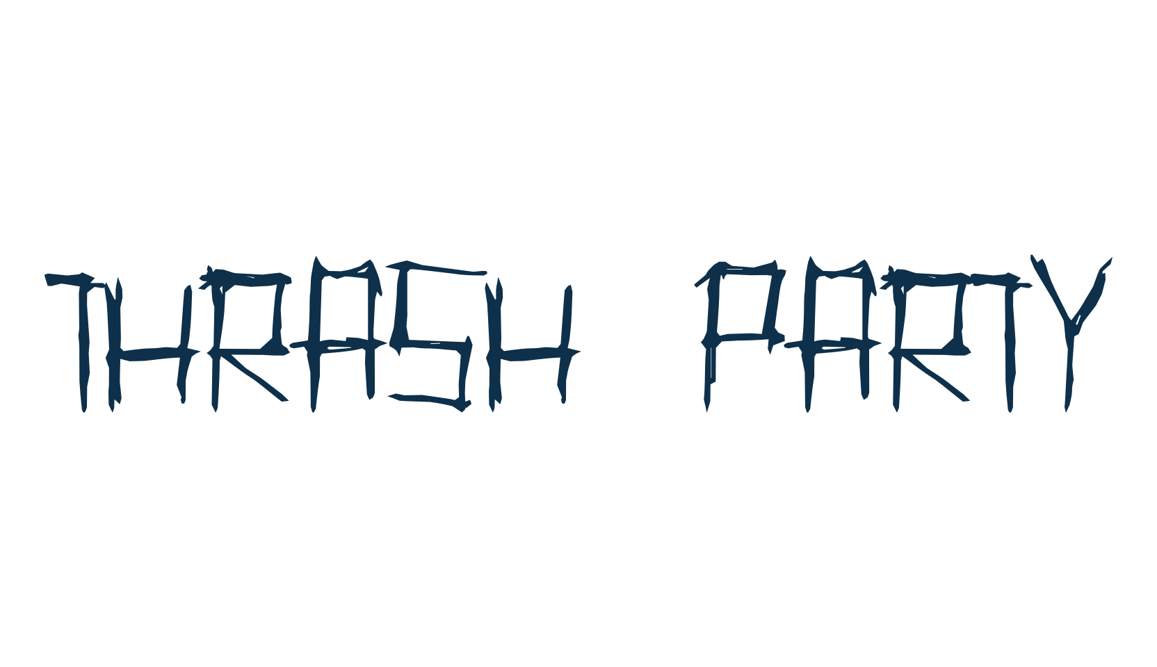 Thrash Party, halloween font preview