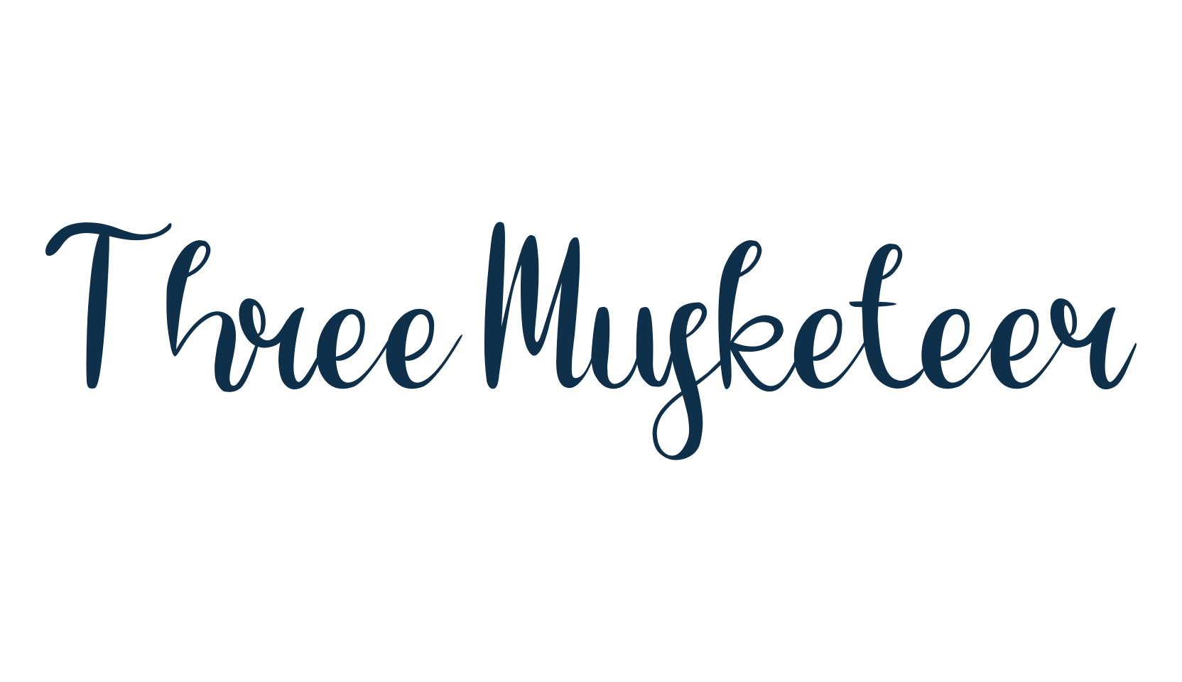 Three Musketeer, fancy decorative font preview
