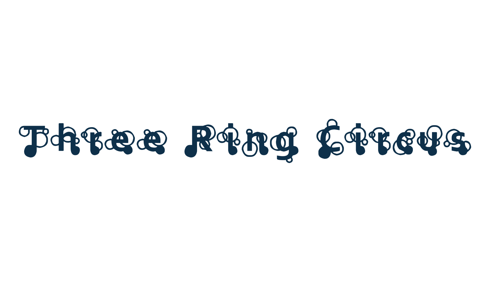 Three Ring Circus, fancy decorative font preview