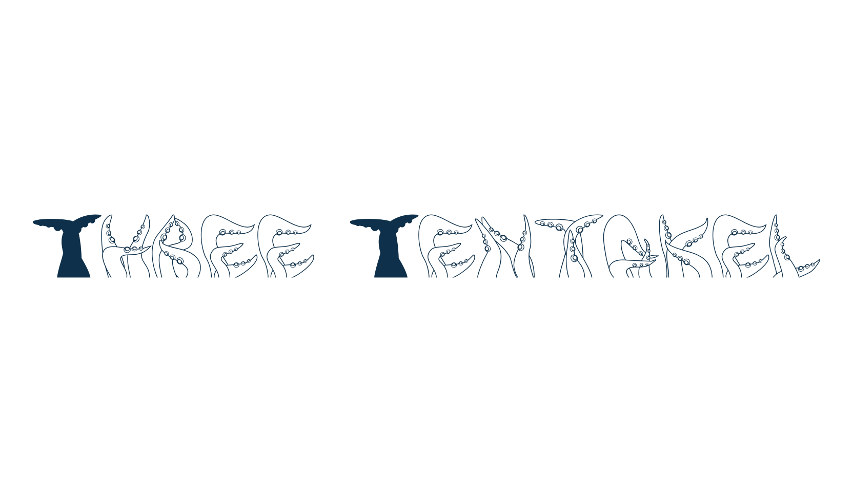 Three Tentakel, fancy decorative font preview