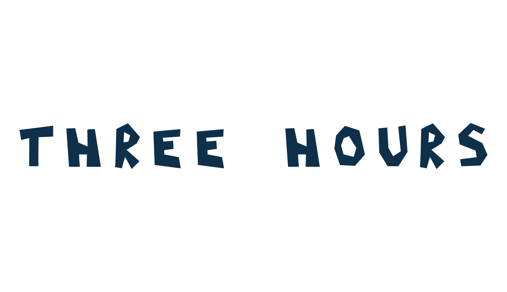 Three Hours, fancy cartoon decorative font preview