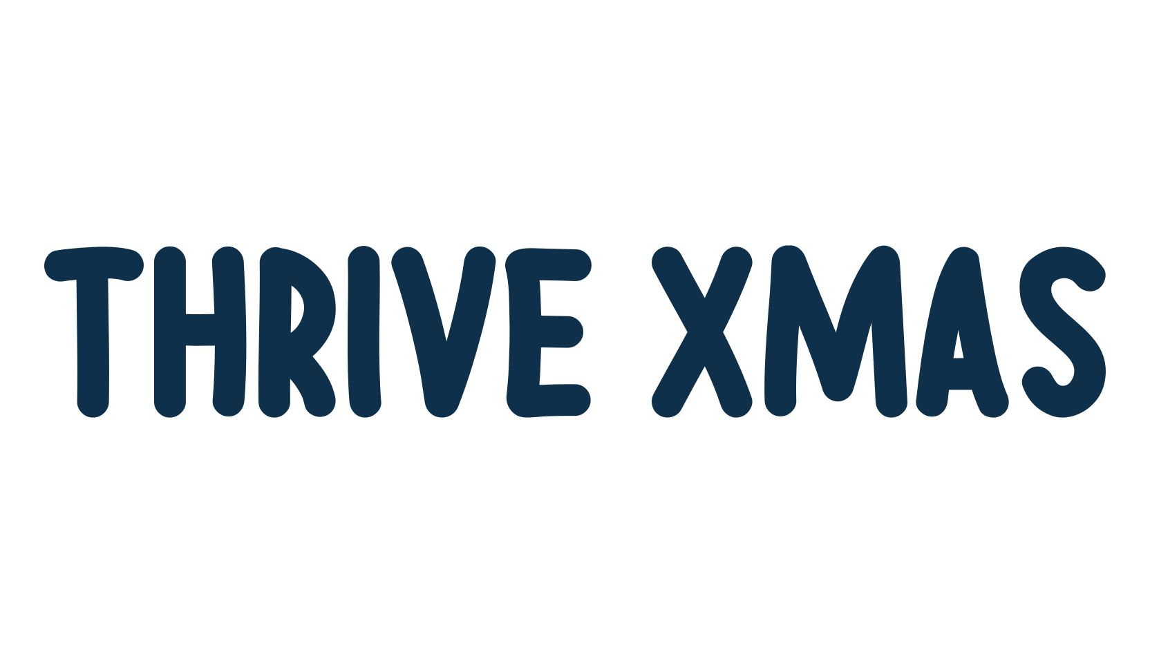 Thrive Xmas, handwriting font preview