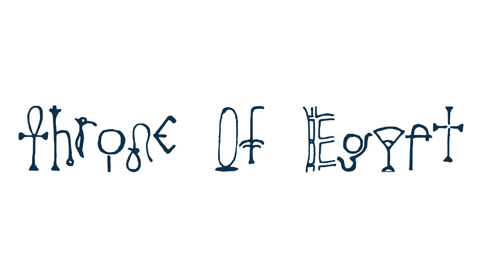Throne Of Egypt, fancy various foreign look font preview