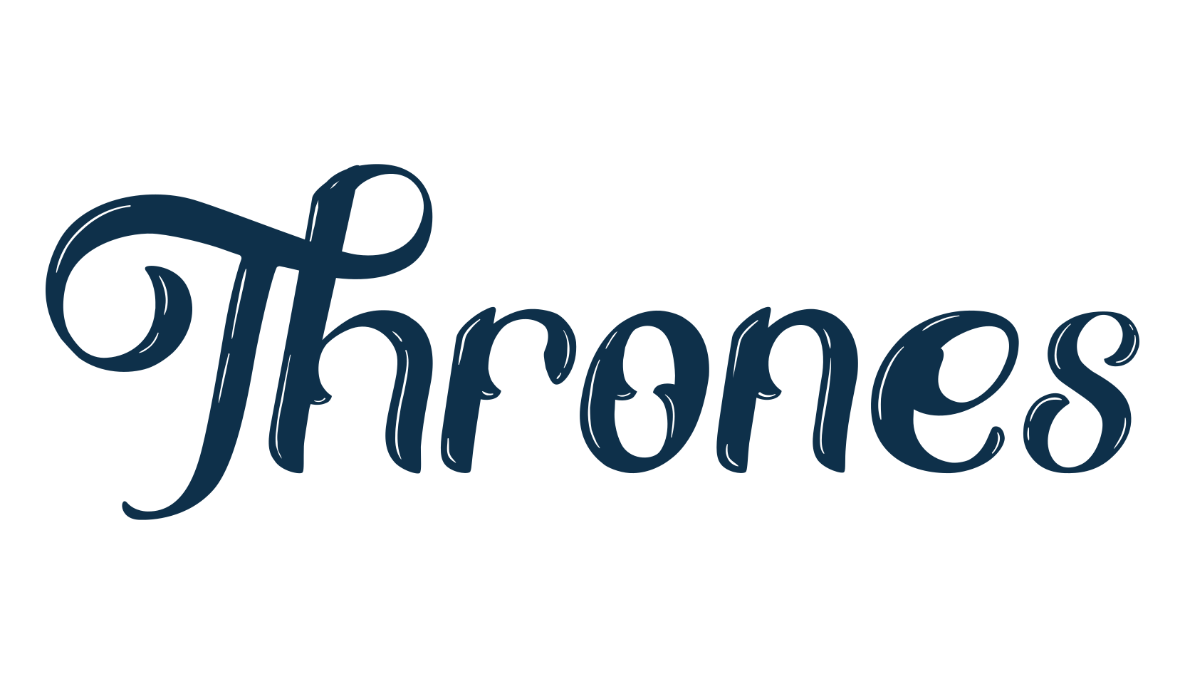 Thrones, retro font preview