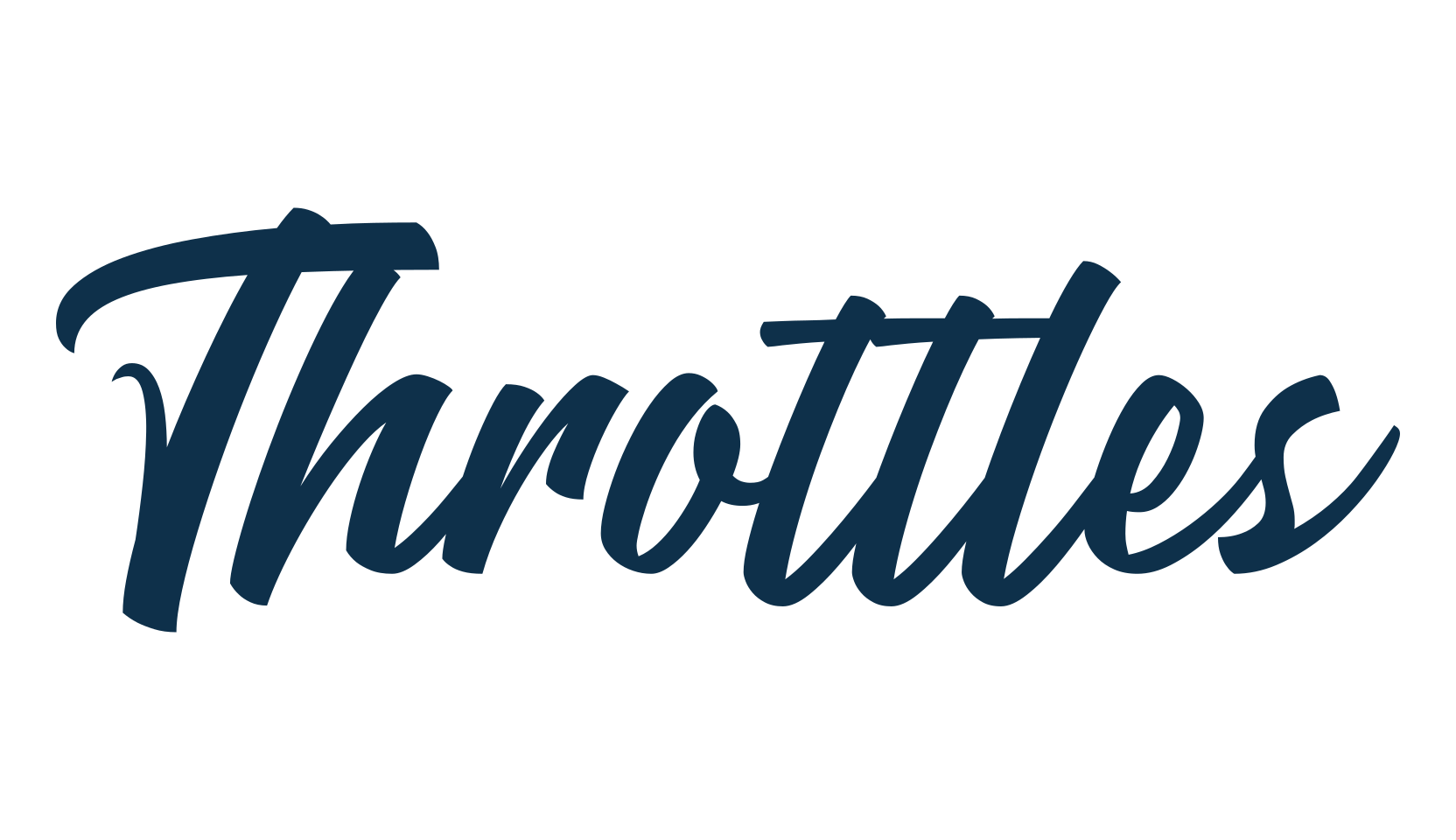 Throttles, script brush fancy decorative calligraphy font preview