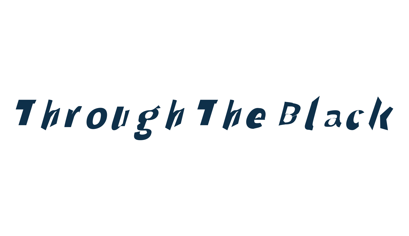 Through The Black, distorted font preview