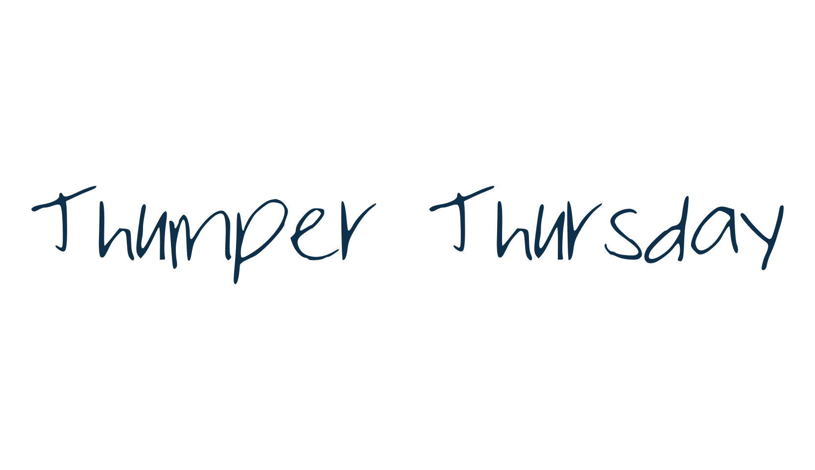 Thumper Thursday, script handwritten fancy decorative calligraphy font preview