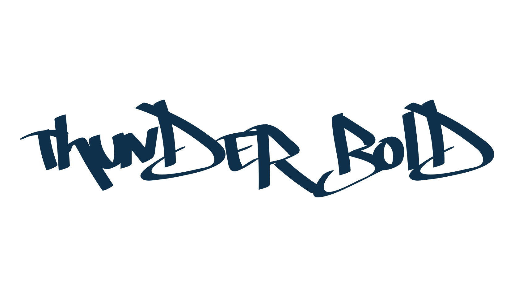 Thunder Bold, graffiti font preview