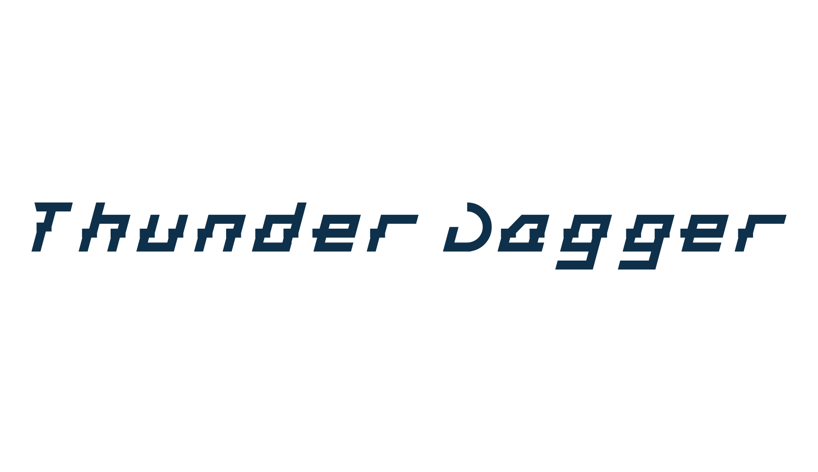 Thunder Jagger, fancy various techno sci-fi font preview
