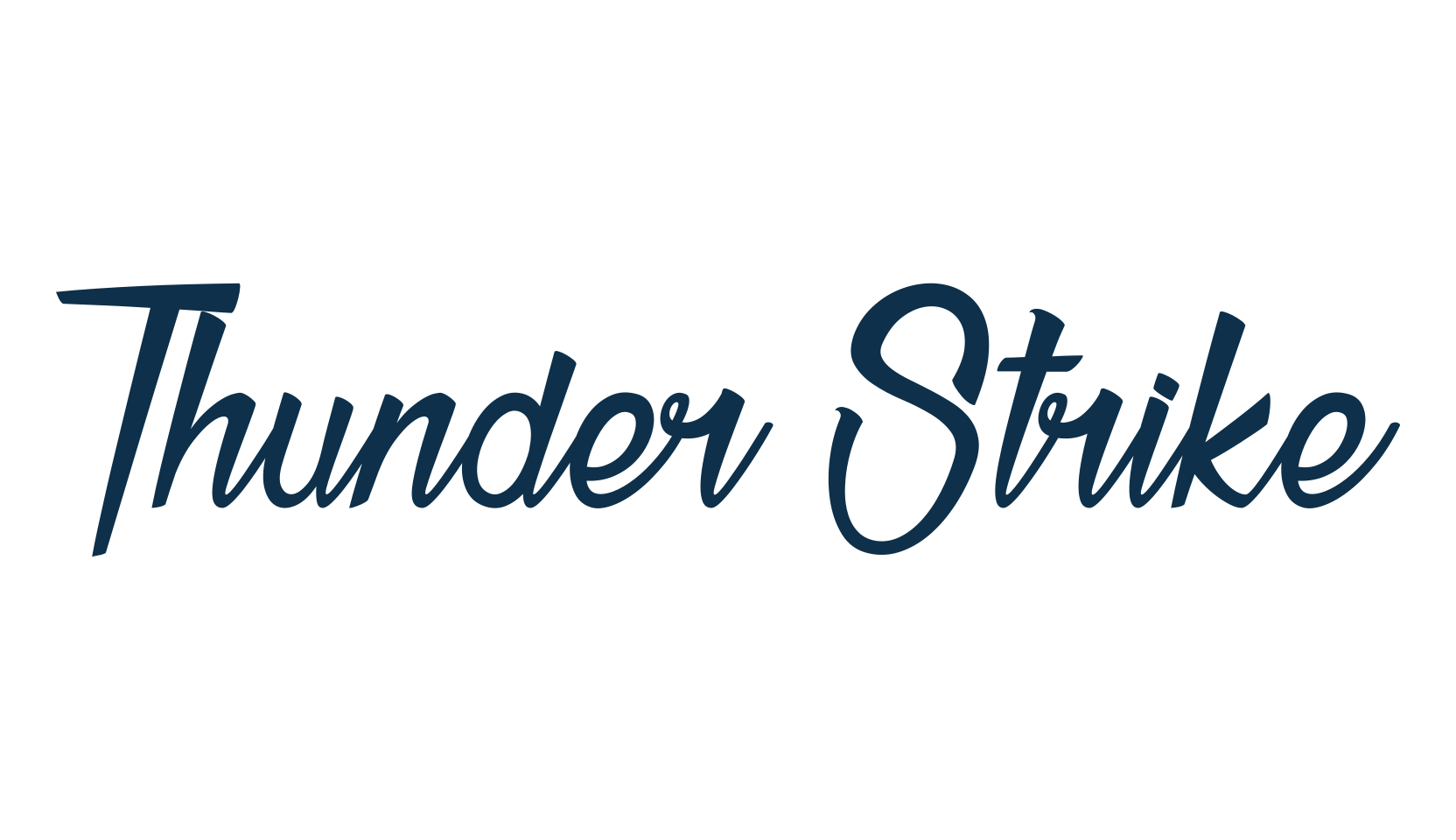 Thunder Strike, fancy various decorative script calligraphy font preview