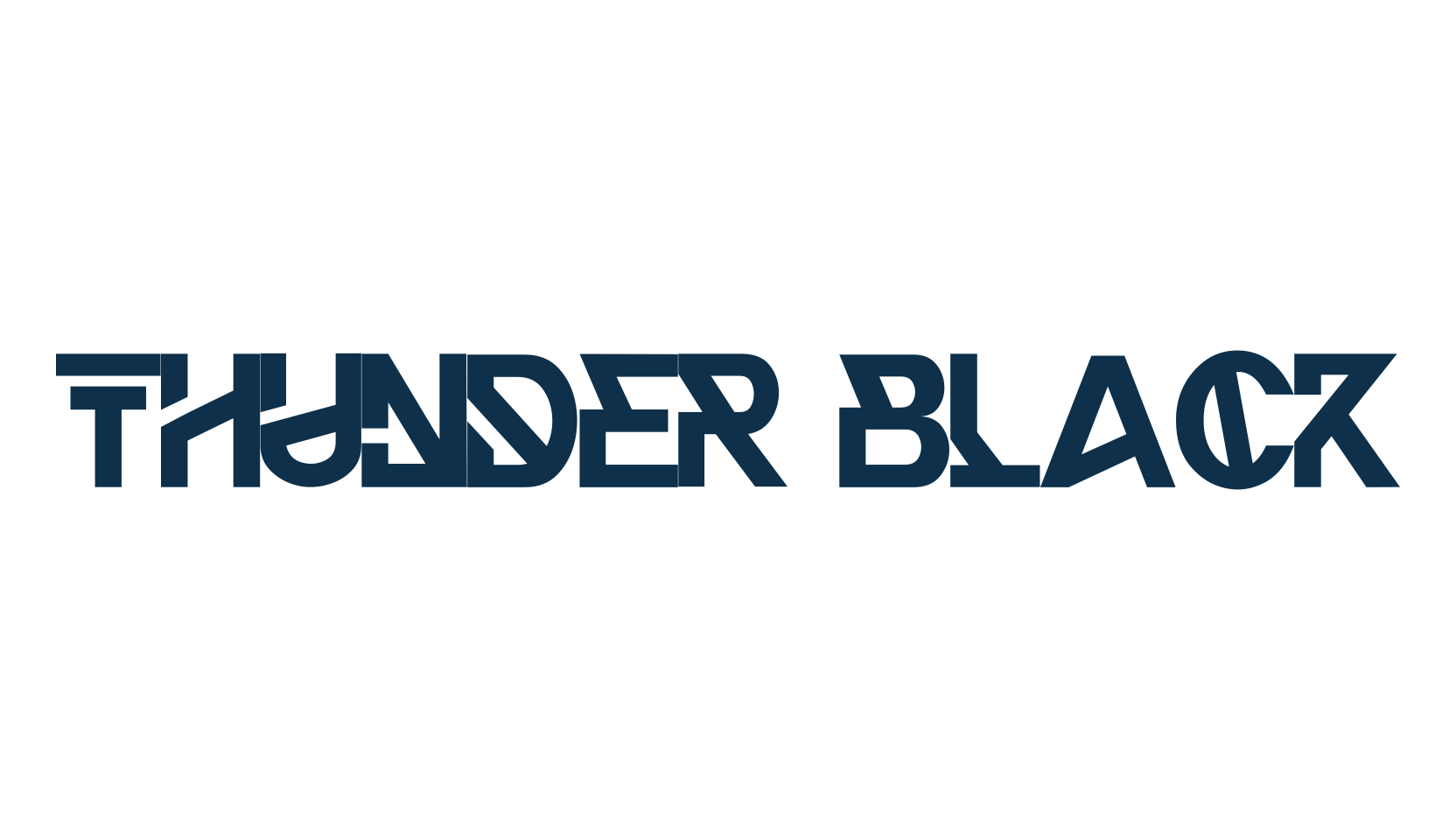 Thunder Black, various font preview