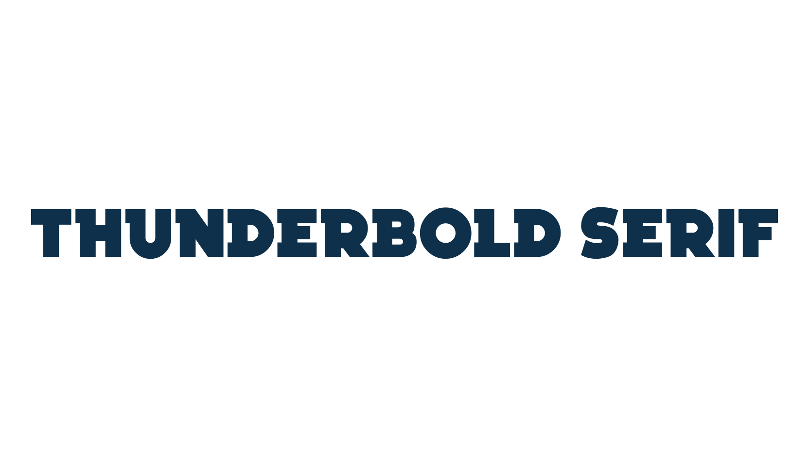Thunderbold Serif, basic serif font preview
