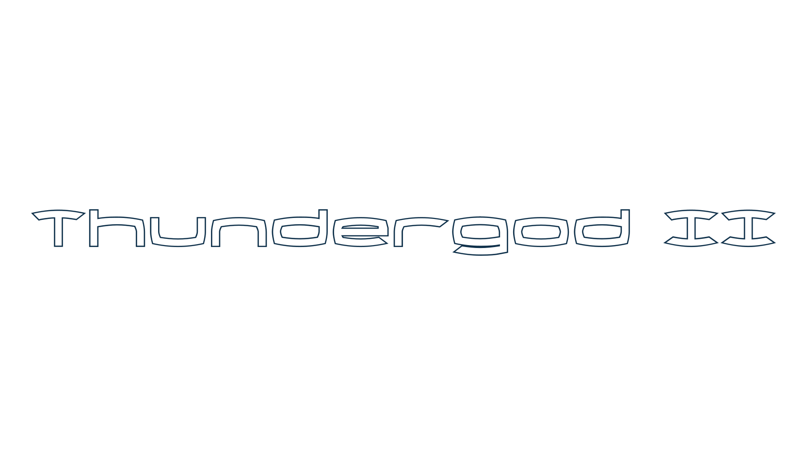 Thundergod II, fancy various techno sci-fi font preview