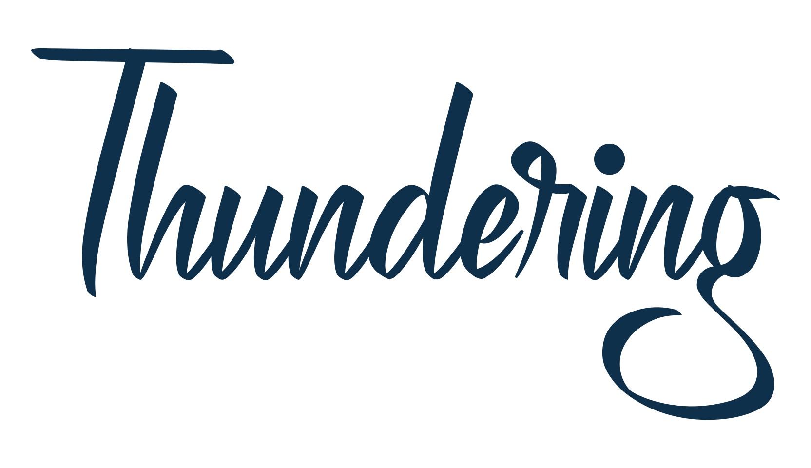 Thundering, various font preview