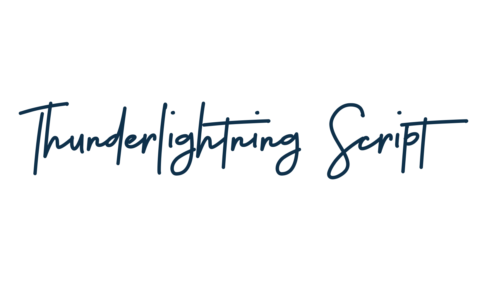 Thunderlightning Script, handwriting font preview
