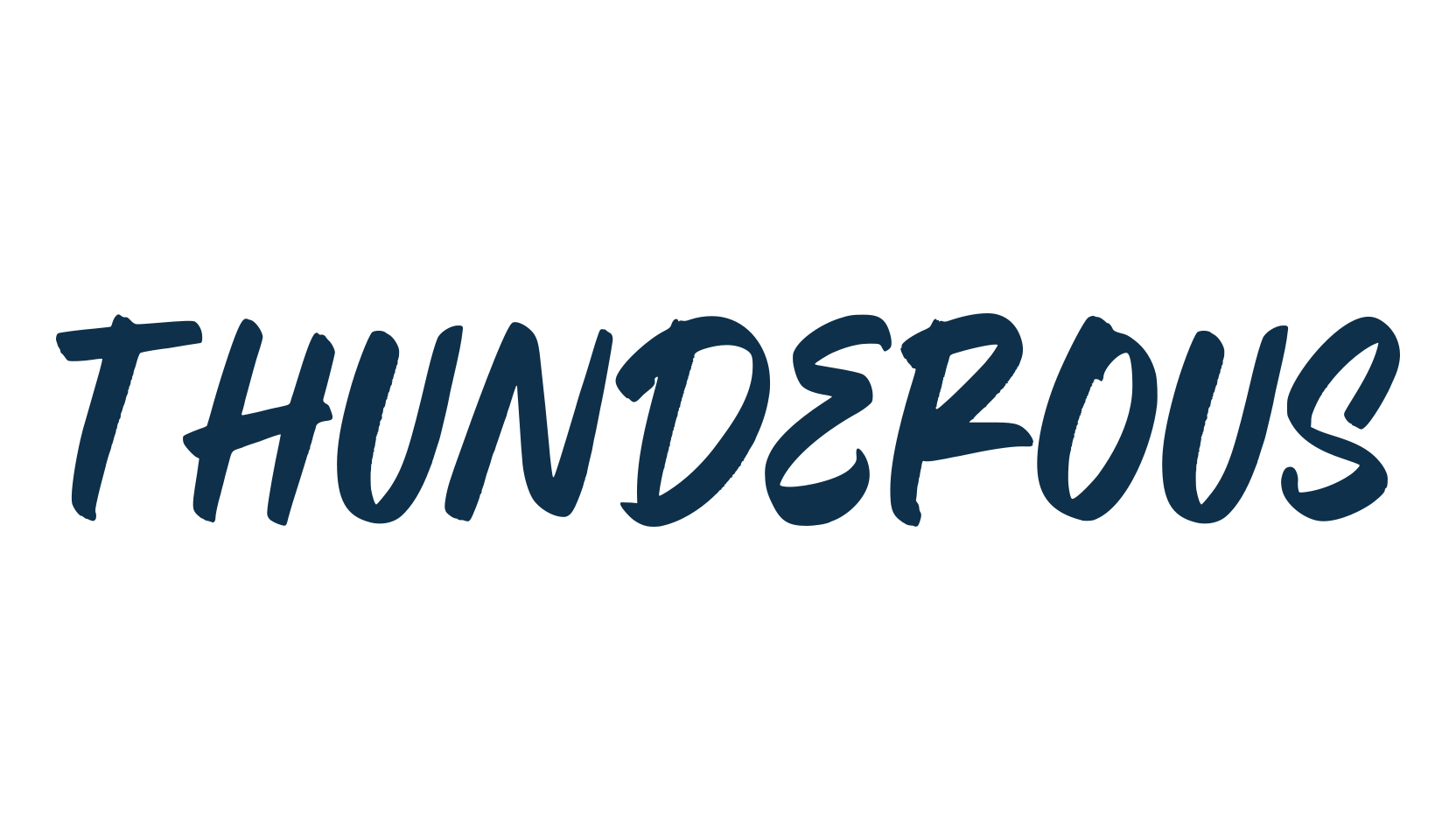 Thunderous, handwriting font preview