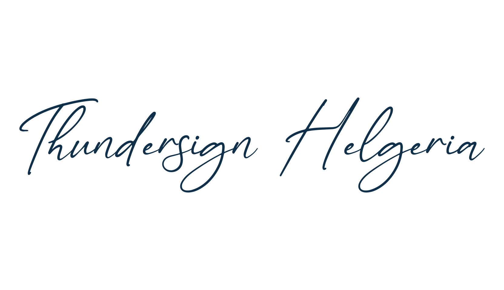 Thundersign Helgeria, script handwritten fancy decorative calligraphy font preview
