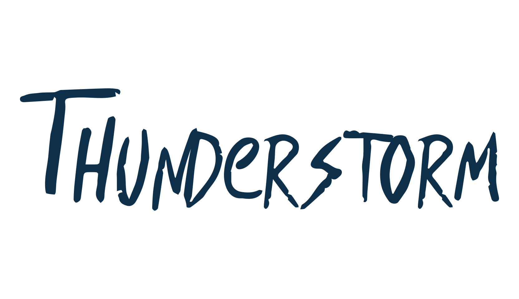 Thunderstorm, script trash fancy decorative calligraphy font preview
