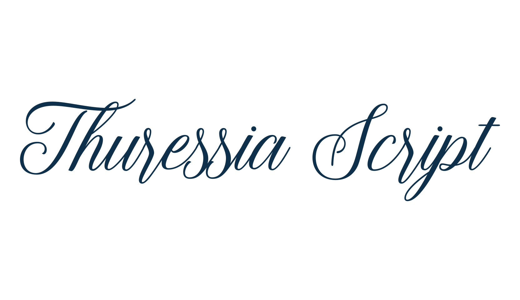 Thuressia Script, calligraphy font preview