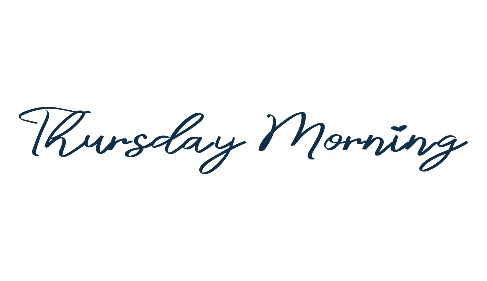 Thursday Morning, script handwritten fancy decorative calligraphy font preview