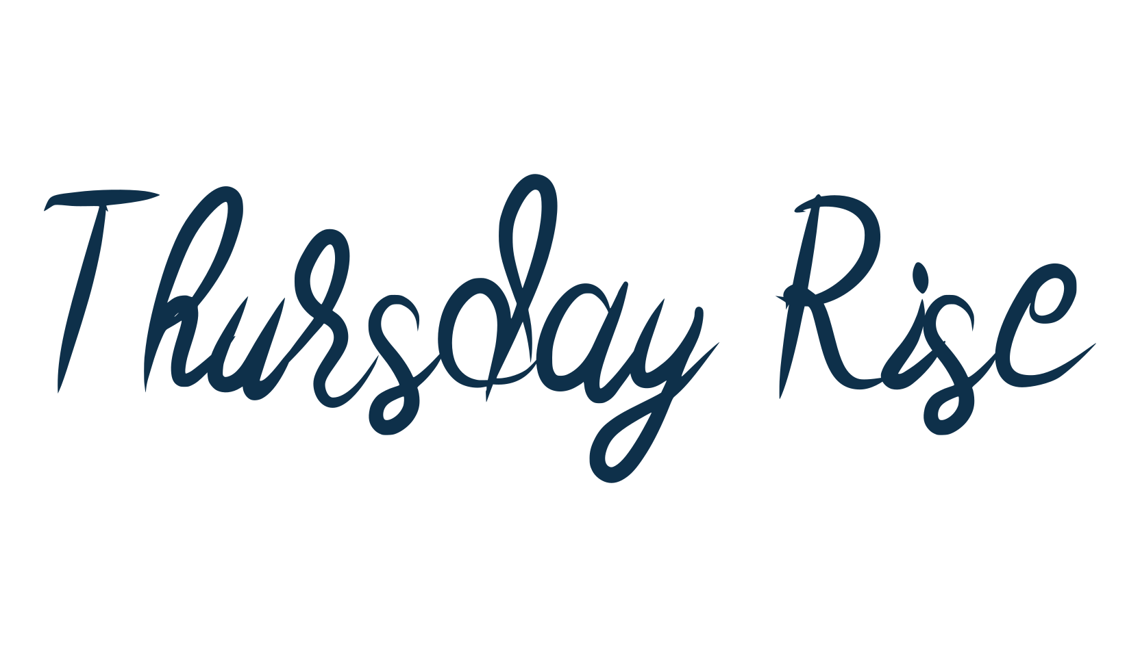 Thursday Rise, fancy decorative font preview
