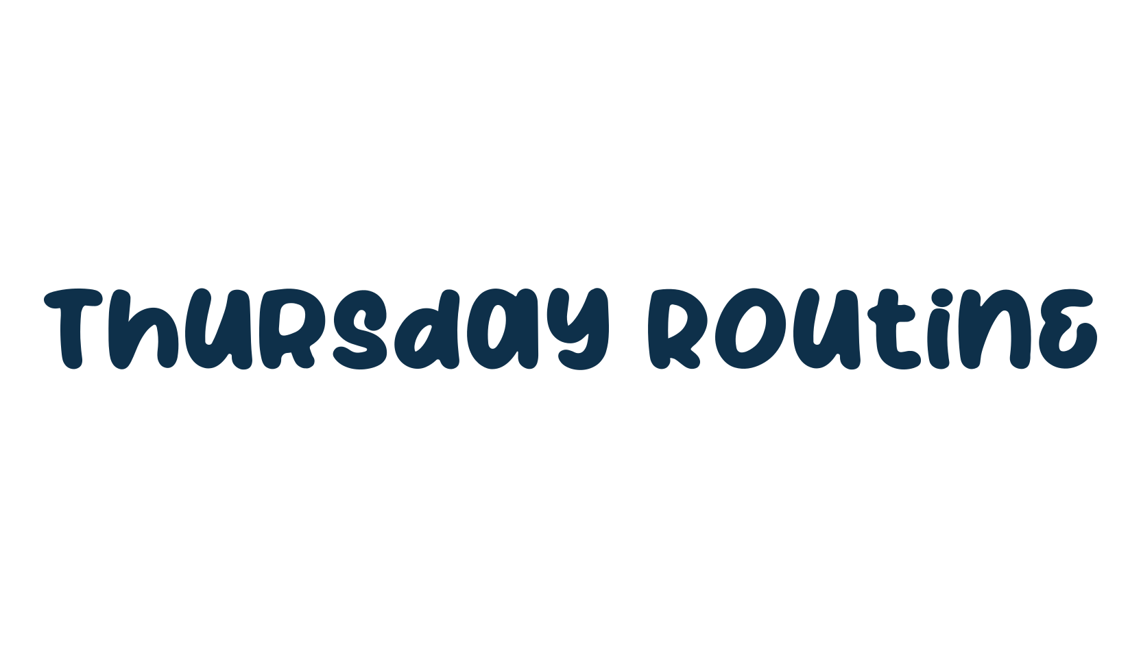 Thursday Routine, cartoon font preview