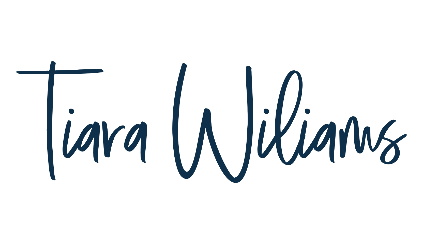 Tiara Wiliams, script handwritten fancy decorative calligraphy font preview
