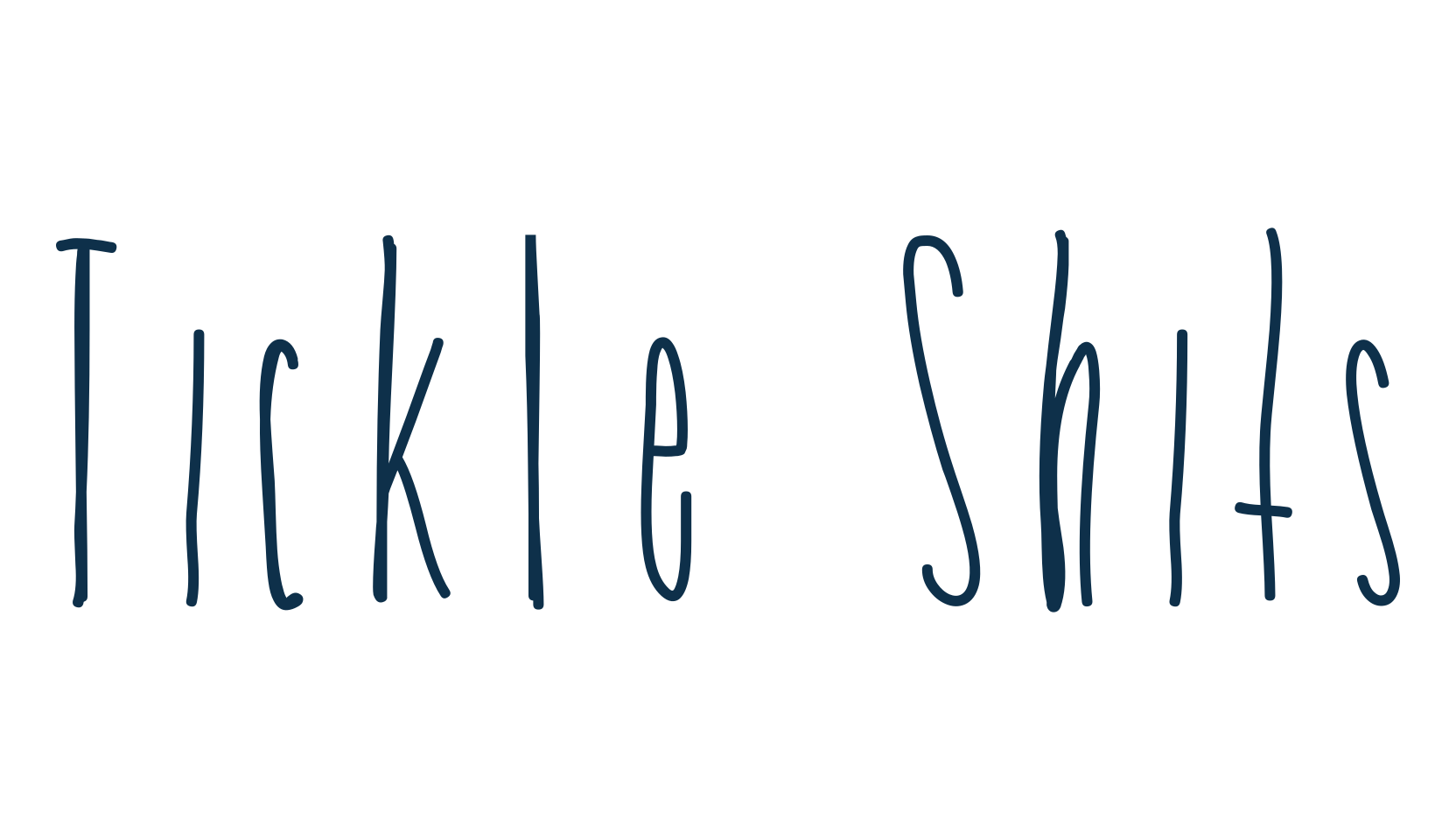 Tickle Shits, script handwritten fancy decorative calligraphy font preview