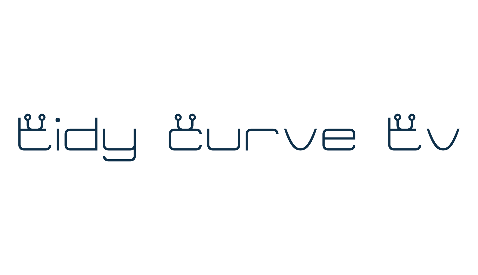 Tidy Curve TV, fancy various techno sci-fi font preview
