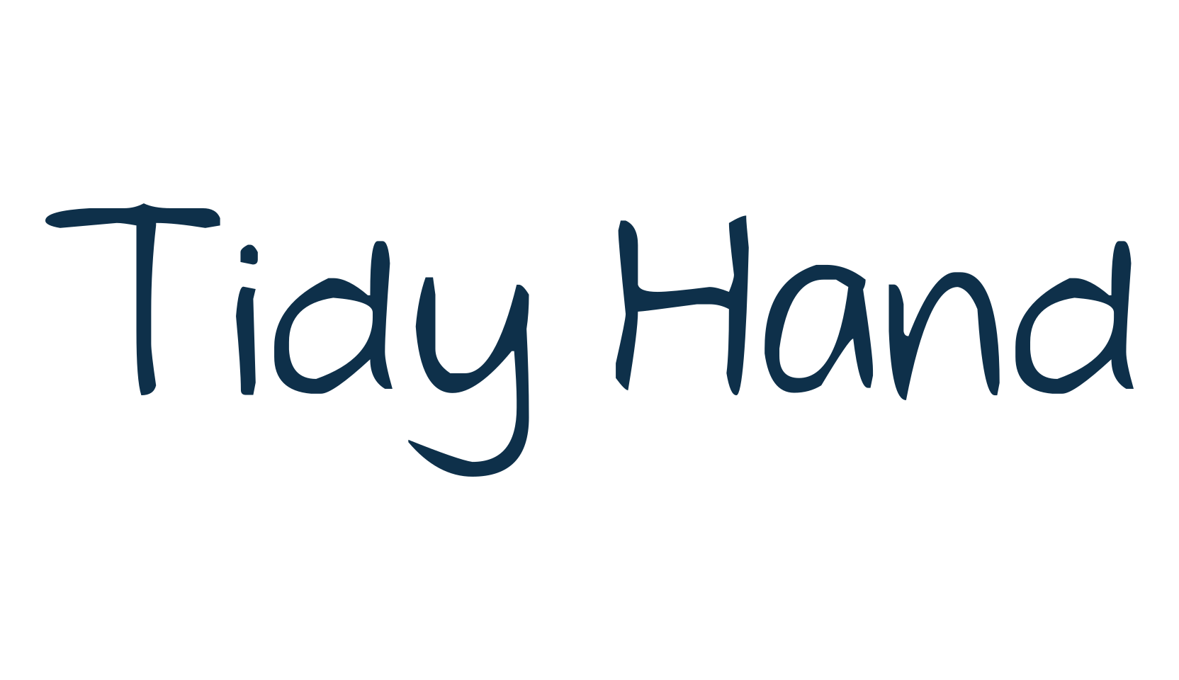 Tidy Hand, script handwritten fancy decorative calligraphy font preview