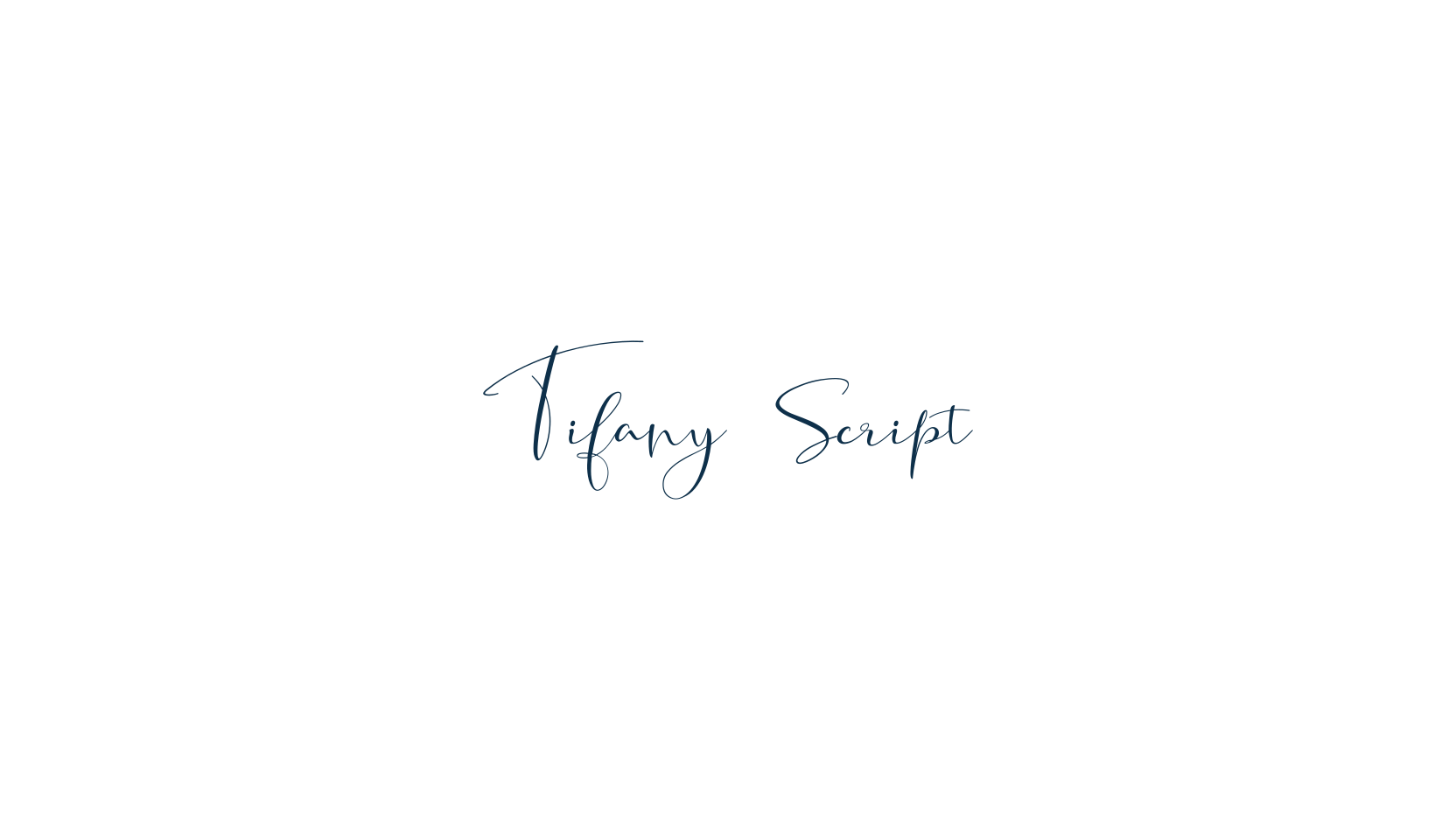 Tifany Script, calligraphy font preview