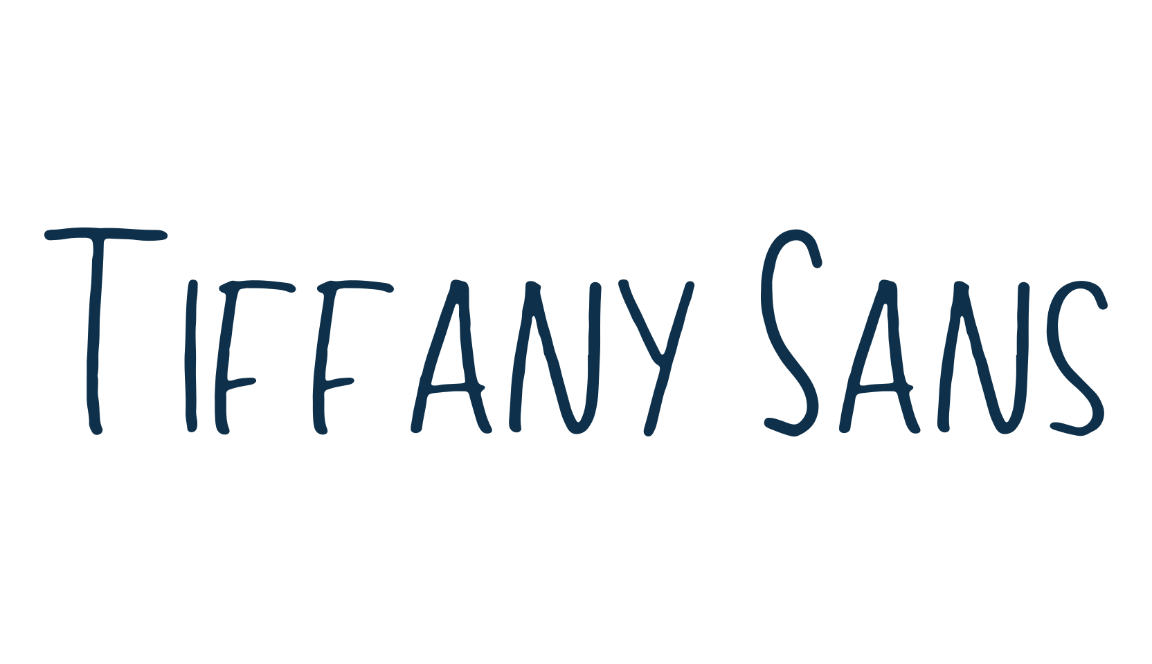Tiffany Sans, handwriting font preview