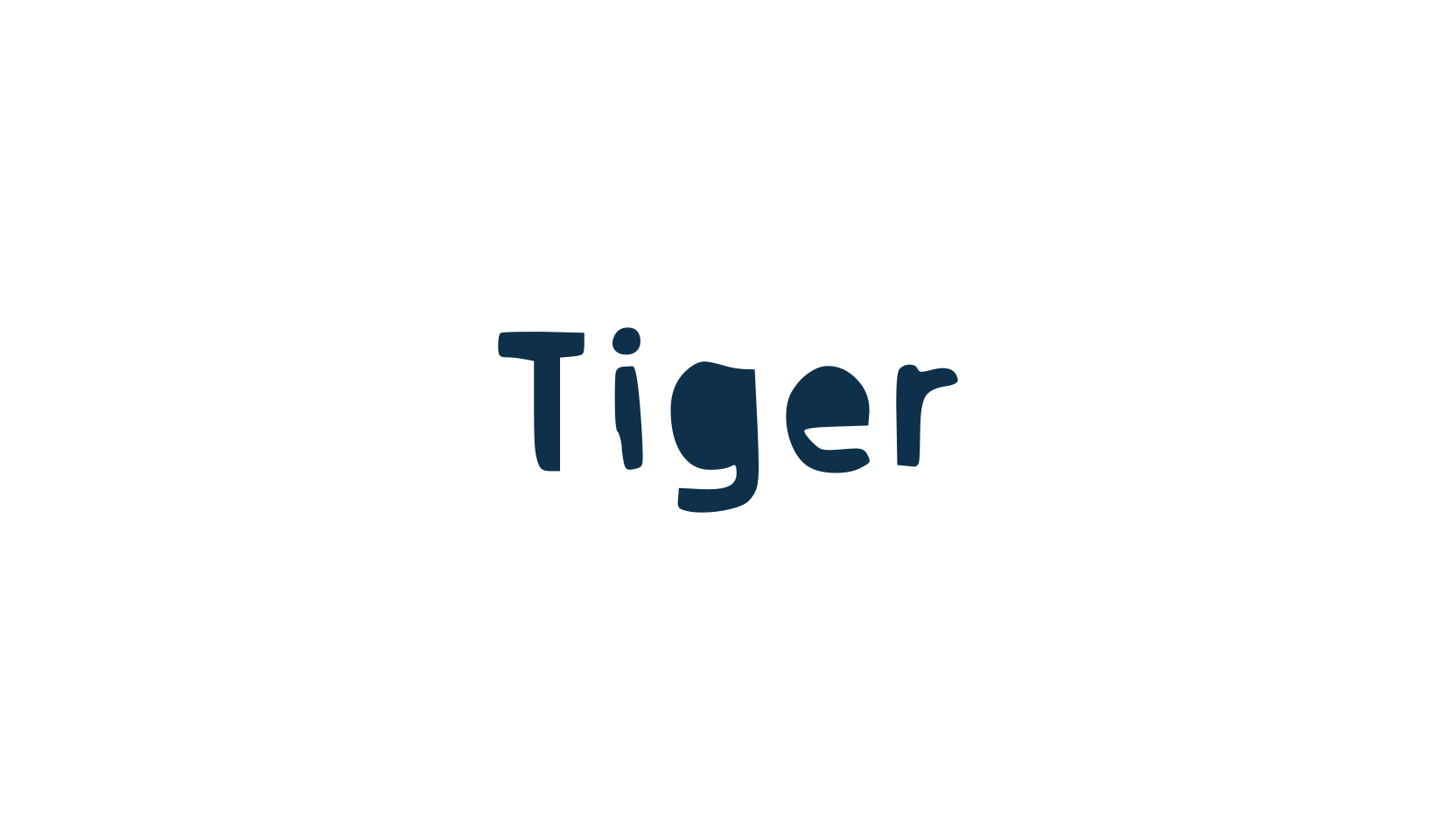 Tiger, eroded font preview