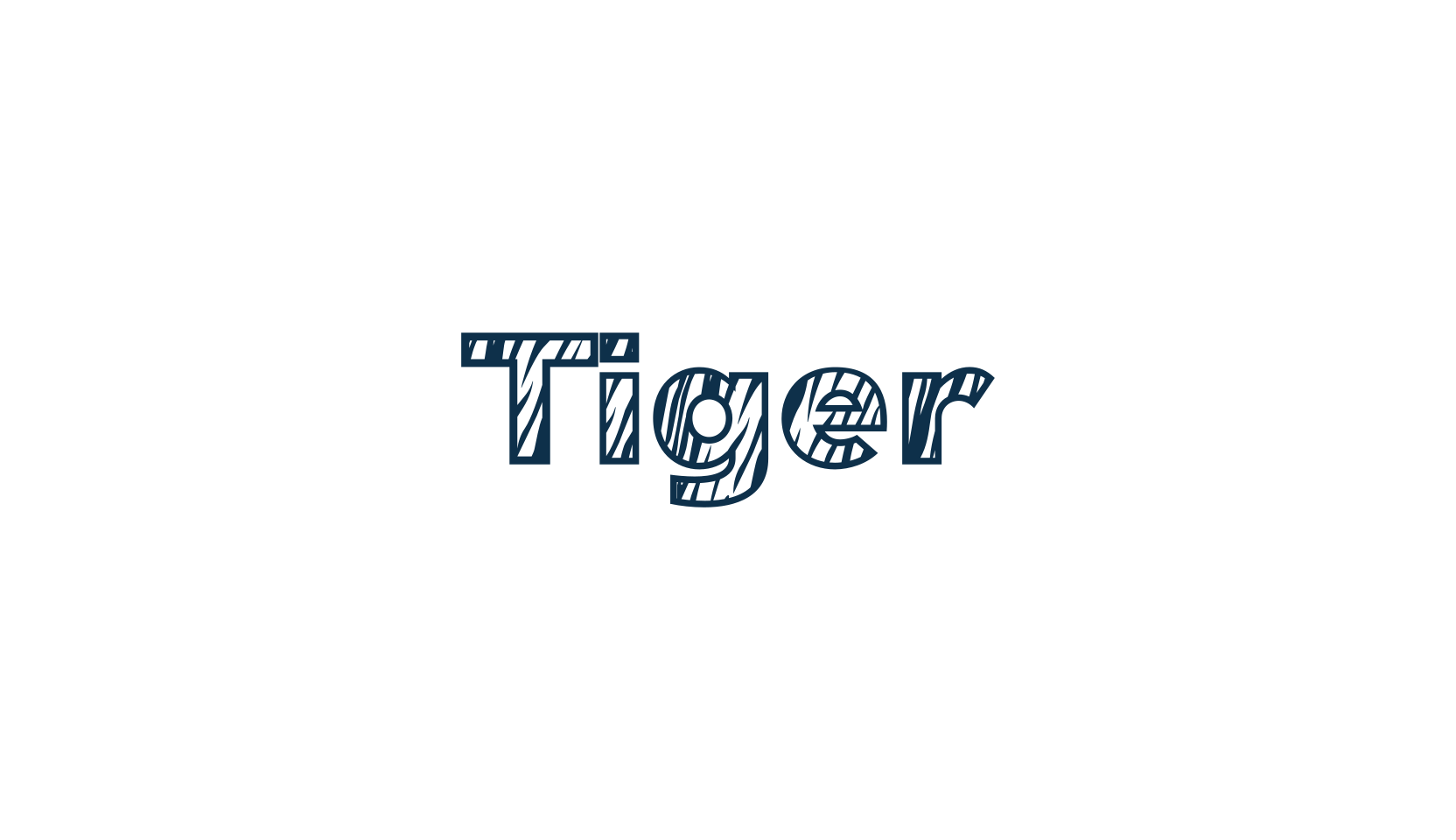 Tiger (tiger), decorative font preview