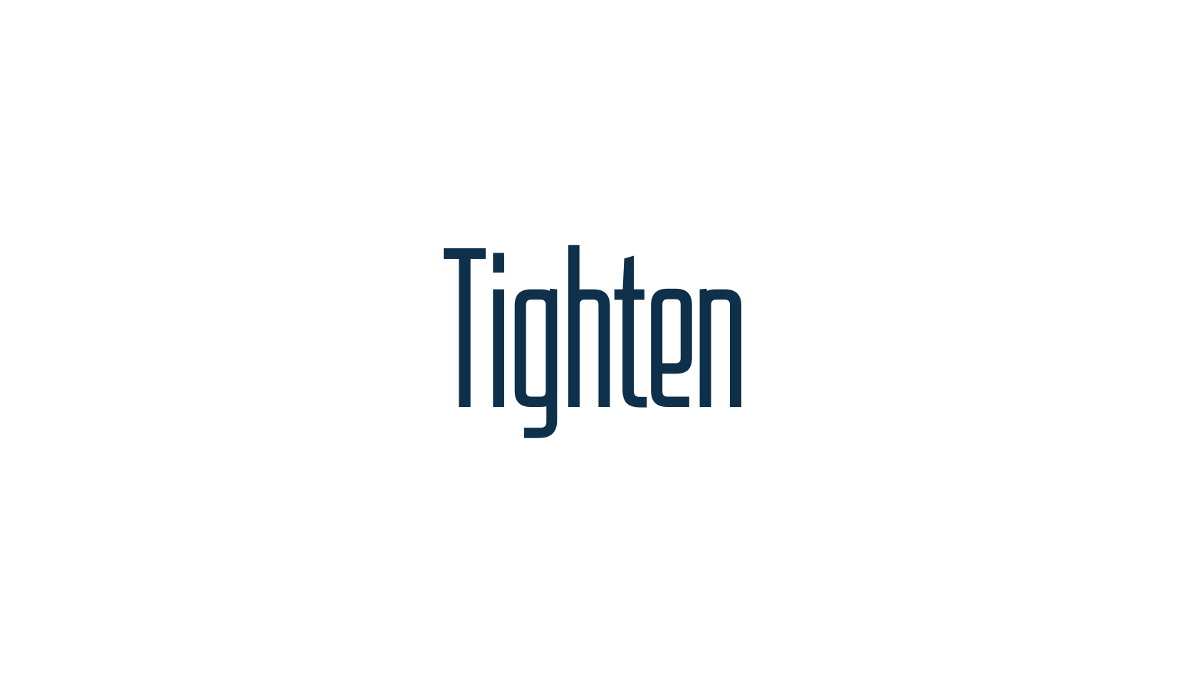Tighten, sans serif font preview