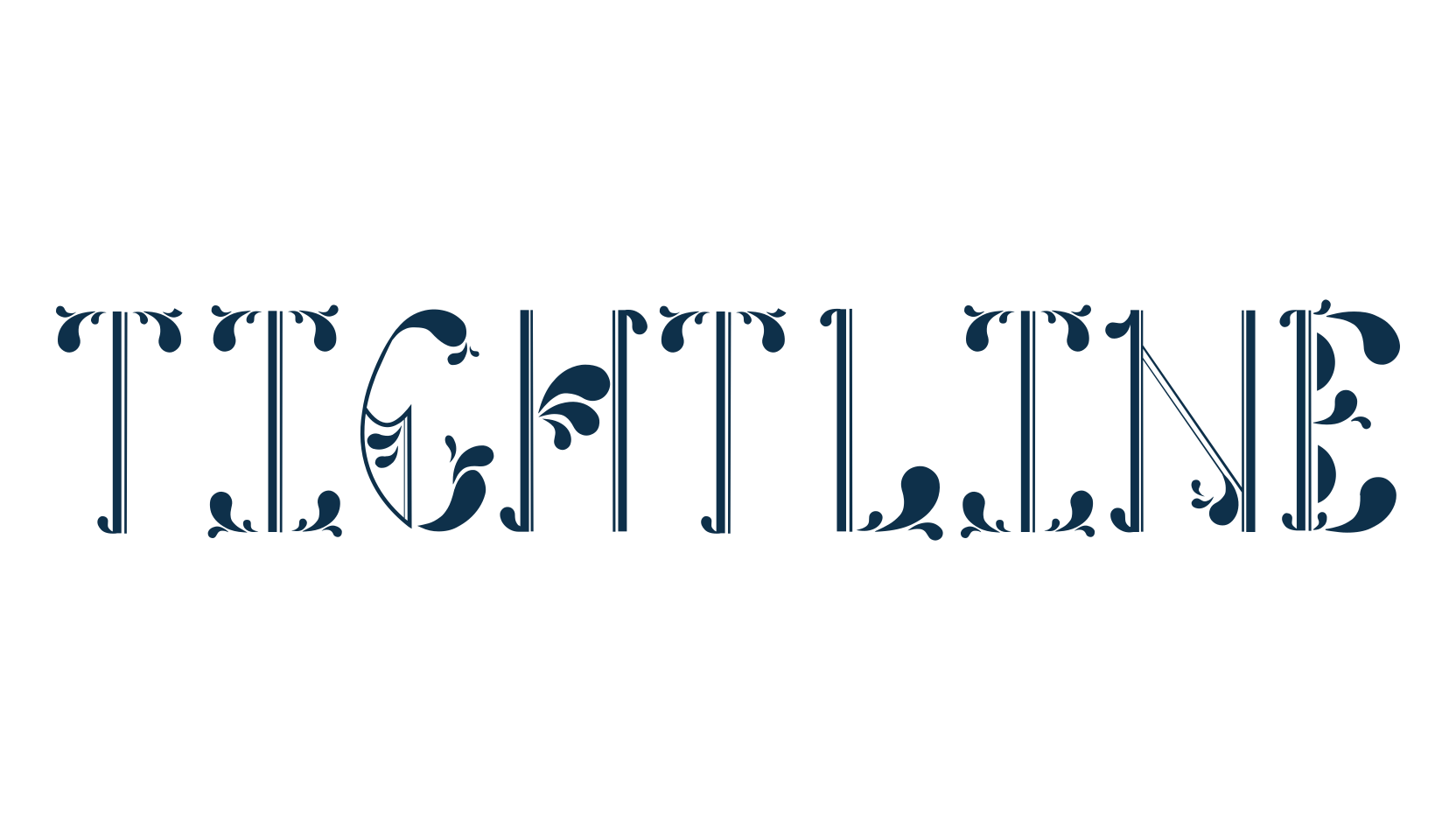Tightline, decorative font preview