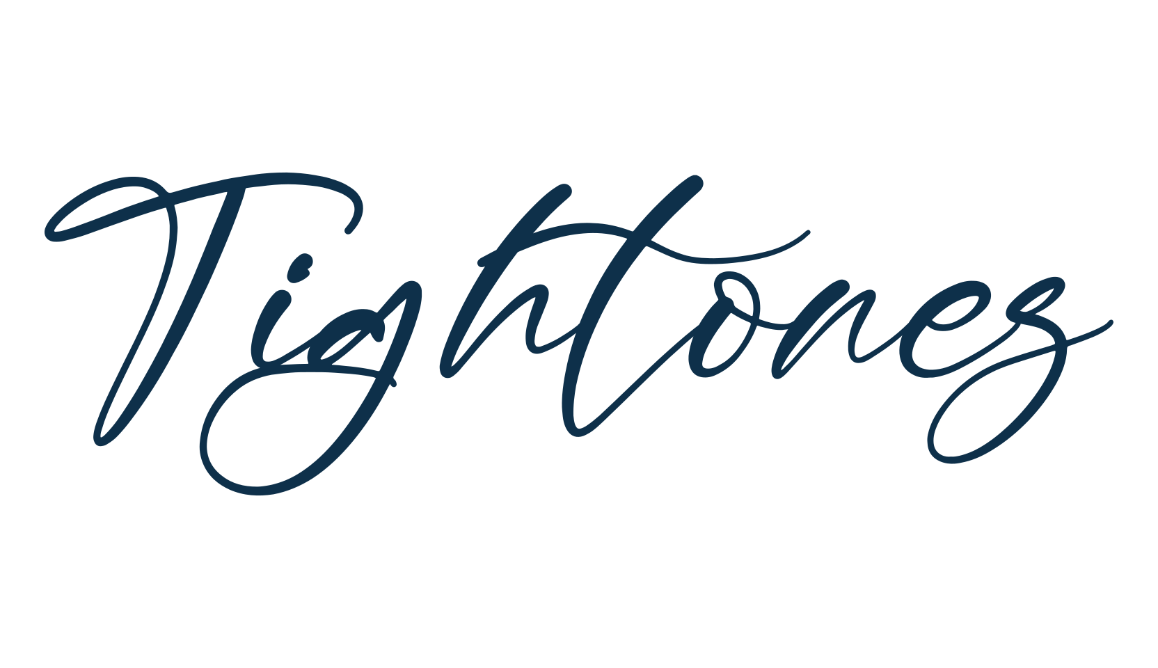 Tightones, script handwritten fancy decorative calligraphy font preview