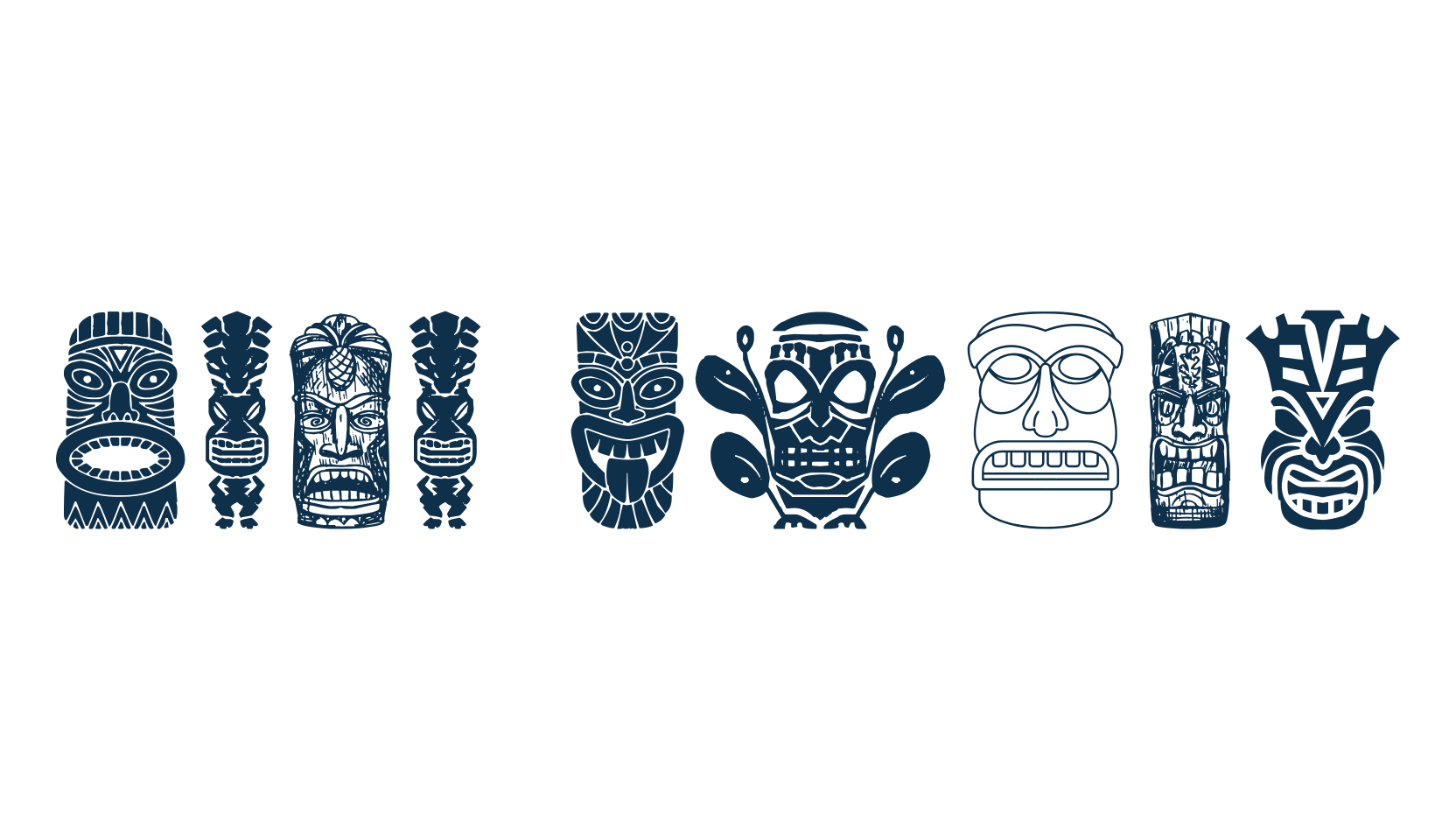 Tiki Idols, fancy decorative font preview