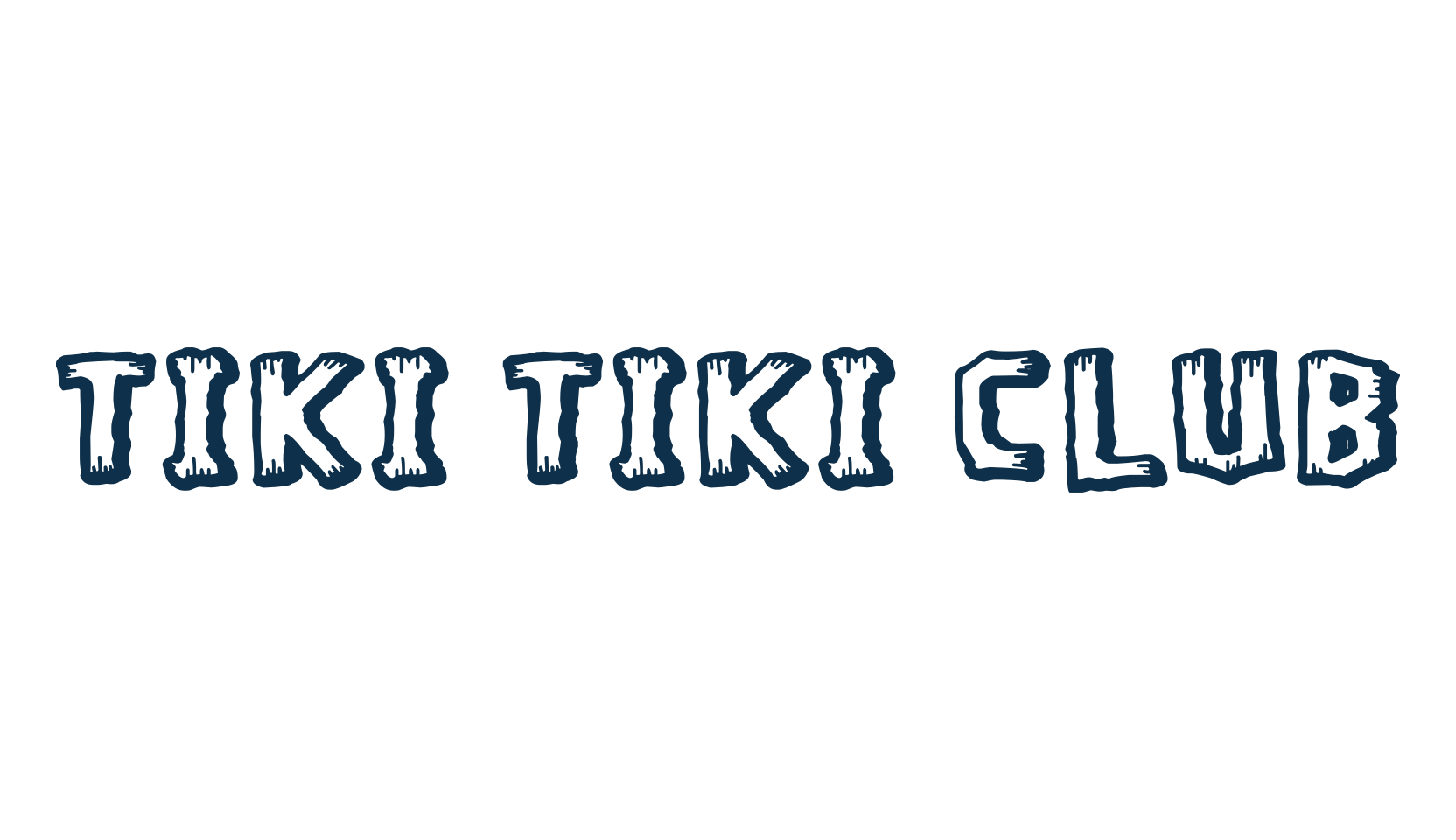 Tiki Tiki Club, cartoon font preview