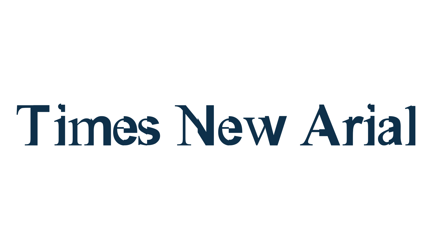 Times New Arial, distorted font preview