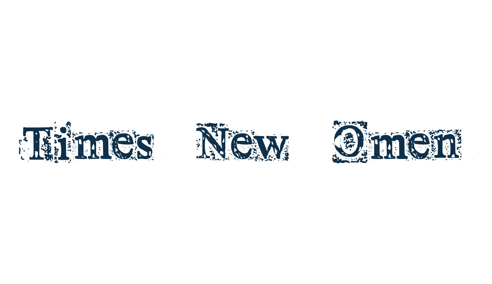 Times New Omen, fancy destroy decorative font preview