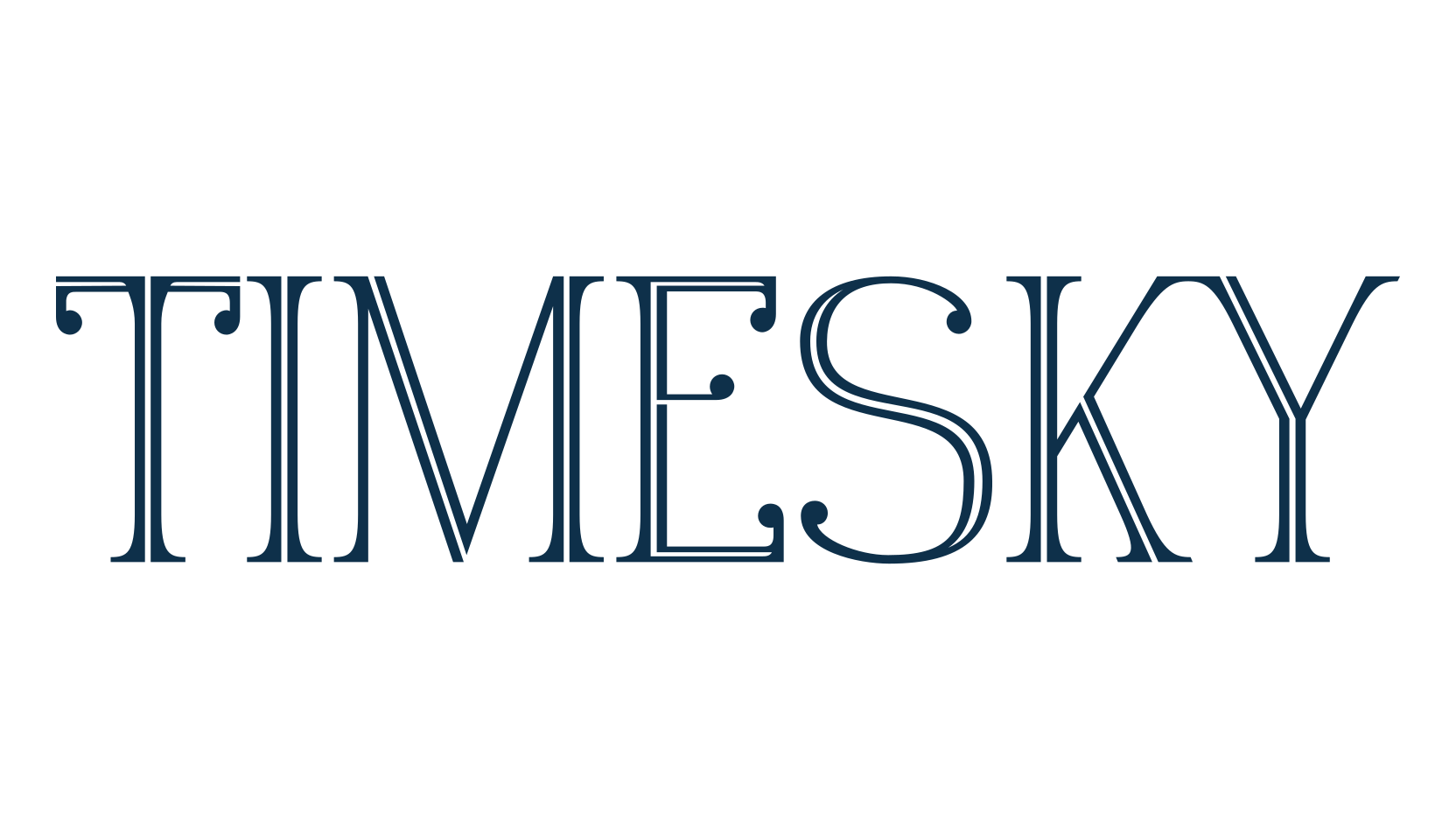 Timesky, fancy retro decorative font preview