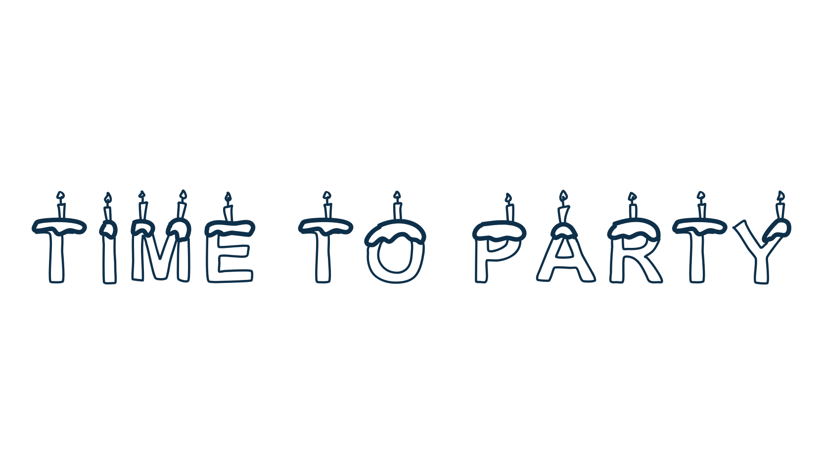 Time To Party, display market font preview