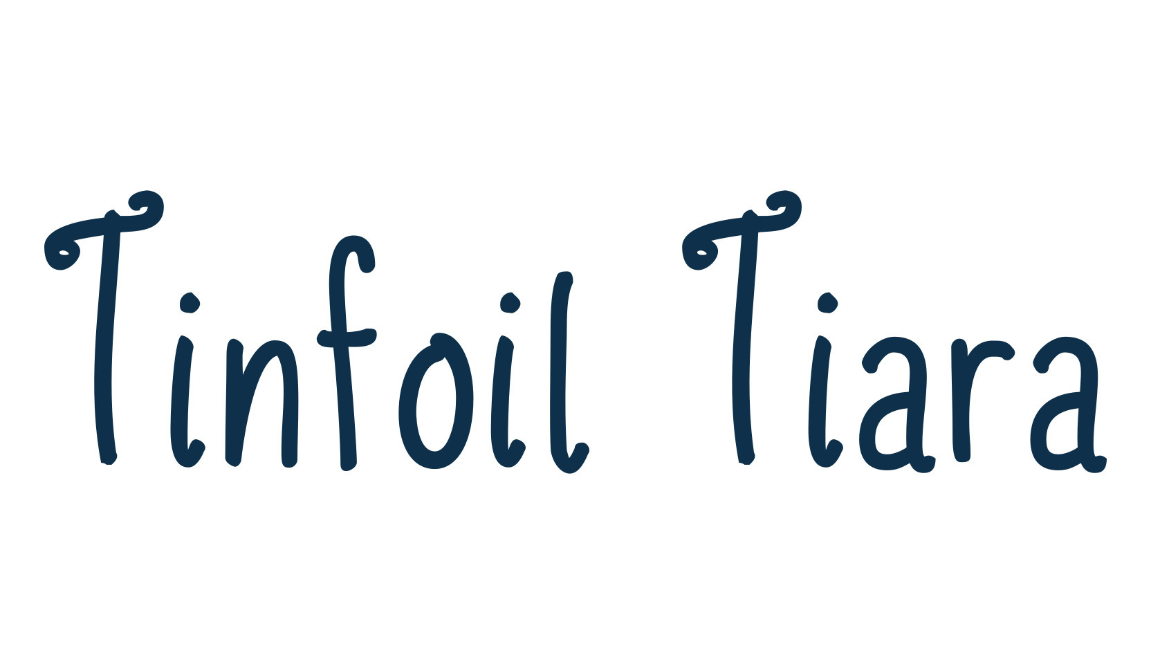 Tinfoil Tiara, handwriting font preview