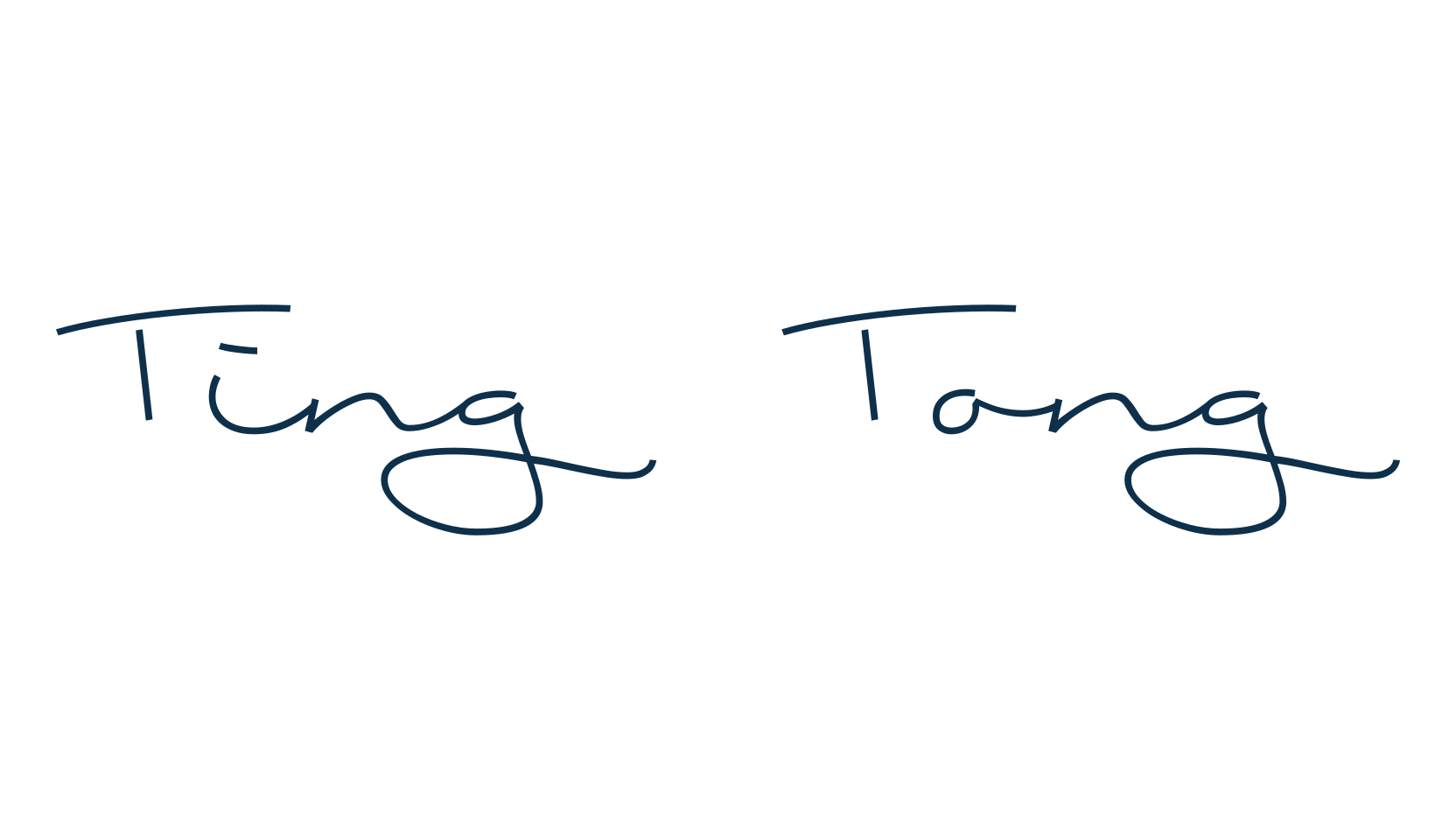 Ting Tong, script handwritten fancy decorative calligraphy font preview