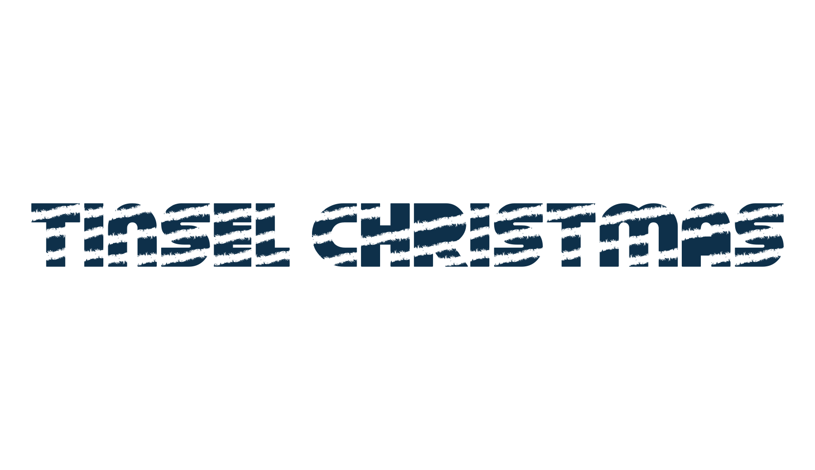 Tinsel Christmas, fancy decorative font preview